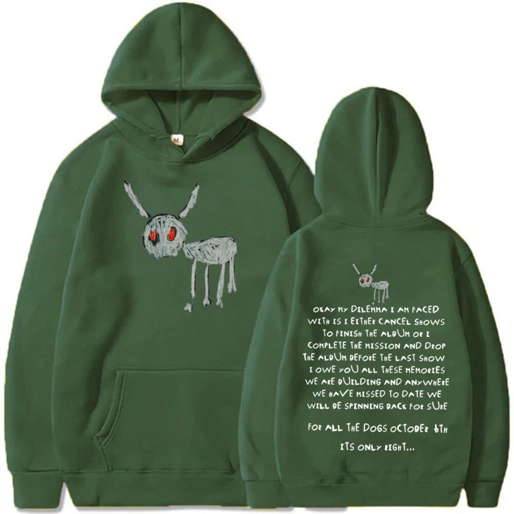 For All The Dog New Album Drake Hip Hop Music Hoodie Unisex Woman Harajuku Pullover Tops Streetwear Fans Gift Unisex