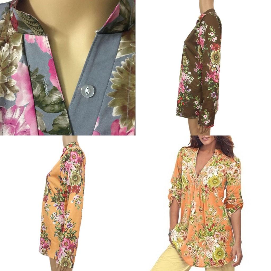 Classic Fall Short Sleeve Printed Shirt For Women Casual Wear