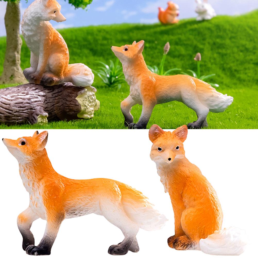 Home Decor Car Decor Cartoon Fox Figurine Miniature Desktop Number Of Pieces Easy To Clean Resin Specifications