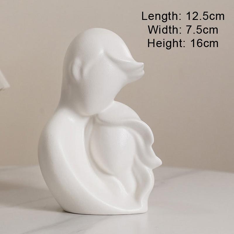 

Abstract Minimalist Character Ornaments, Creative Love Ceramic Art Crafts Black, White, Home Living Room Wedding Decoration, 1Pc
