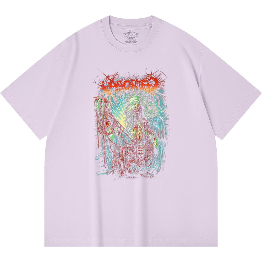 230 g/m² 100% Bavlna T-shirt Heavy Metal Rocková Kapela Tisk Populární Hudby Unisex Těžký Bavlněný T-shirt