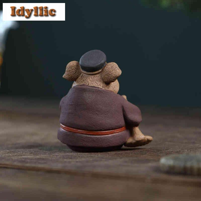 Yixing Zisha Capybara Eight Precepts Wukong Incense Holder Tea Pet Elegant Tea Sculpture Tea Figurine Play Toys Tea Statue Craft