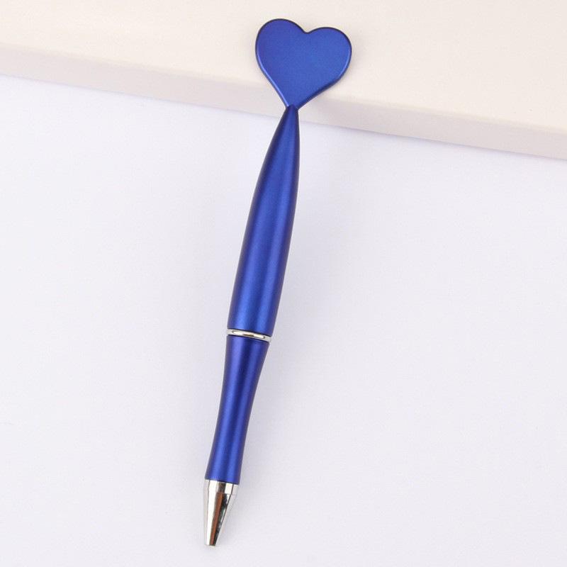 Heart-shaped Plastic Ballpoint Pen - Student Stationery Gift with Customizable Logo