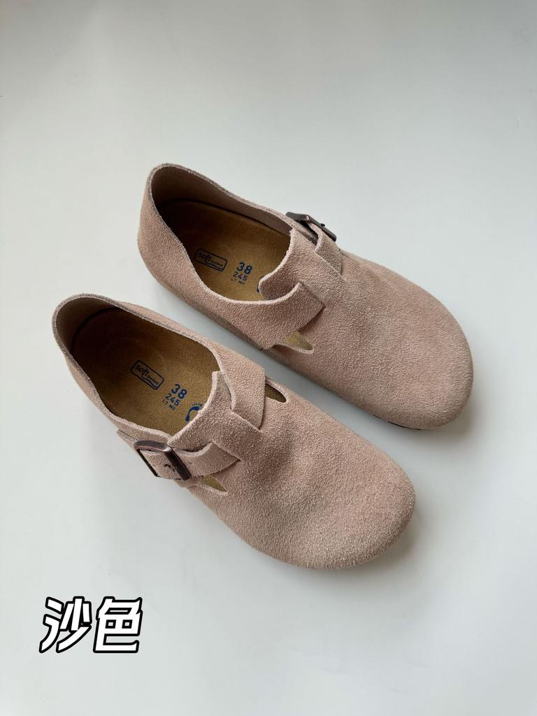 Sangpo Birken shoes women's 2025 spring and autumn cork one-pedal lazy shoes bag head leather thick sole all-inclusive Birken single shoes