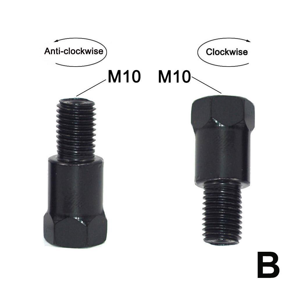 

Black Motorcycle 32MM M10 8MM M8 Rearview Mirrors Adapters Conversion Bolt Clockwise Anti-clock Right Left Thread