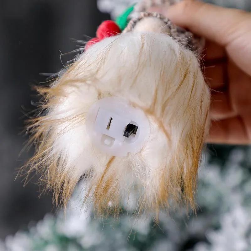 Christmas Home Party Decorative Supplies Glow Dwarf Ornament Christmas Tree Pendant Faceless Plush Doll New Year Creative Gifts