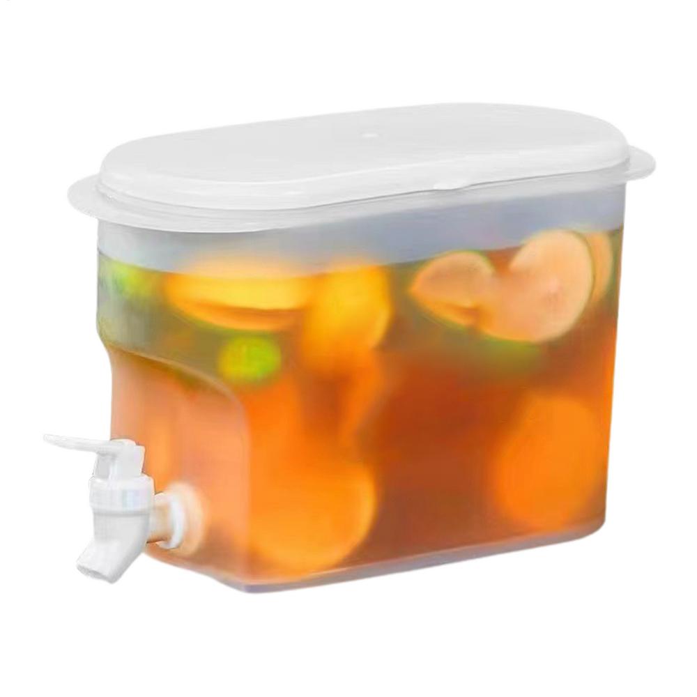 

Large Capacity Cold Water Pitcher Fridge Chilled Drink Dispenser Fruit Teapot with Faucet Lemonade Bucket Home cold brew pot 3.5l білий