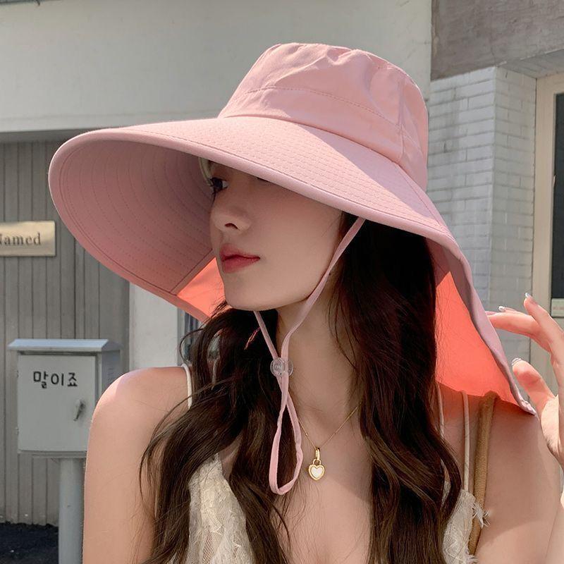 Womens' Travel Beach Shawl & Sun Hat Combo – Large Brim, Face Covering, UV Protection, New Style for Sunshade & Cycling