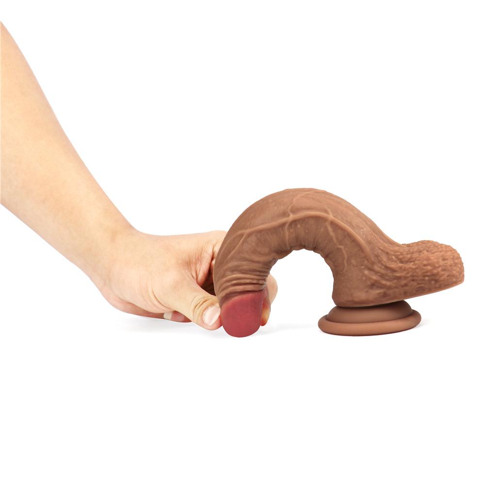 MoDi Realistischer Dildo Stretch Thrust G-Punkt Klitoris Anal Riesiger Penis Erwachsene Sexspielzeug für Frauen Paar Flirtwerkzeug
