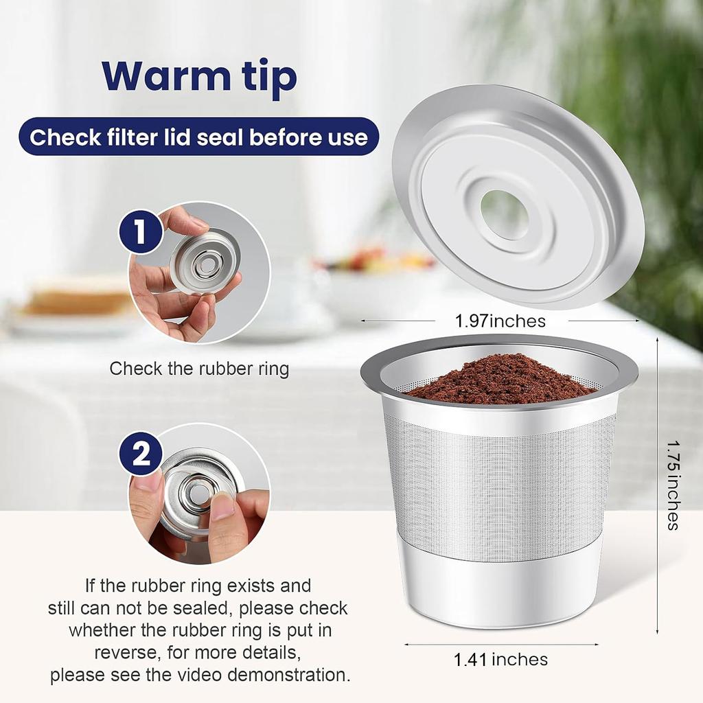 Reusable Ninja Stainless Steel K-Cup Coffee Capsule Compatible with Kuerig 1.0 Coffee Maker Filter