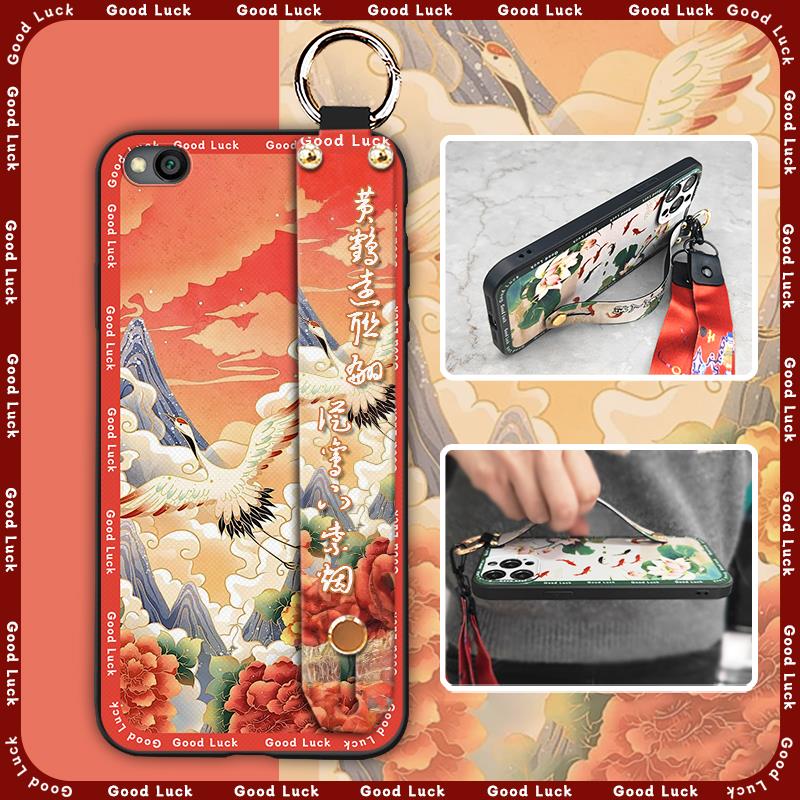 Protective Shockproof Phone Case For Xiaomi Redmi GO Back Cover Soft case Waterproof Fashion Silicone Lanyard For Mom