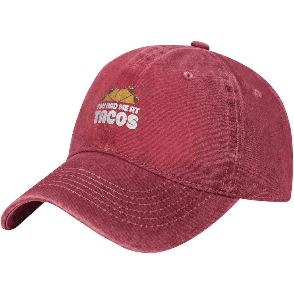 Taco Slogan Baseball Cap Washed Cotton Dad Hat Funny Food Graphic Adjustable Casual Outdoor