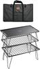 CAMPING MOON Field Ground Folding Made of Black Plated Includes Storage Body 3 Top Plate Rack, Rack, Rack, Steel, Bag, T-230, Pieces/Aluminum