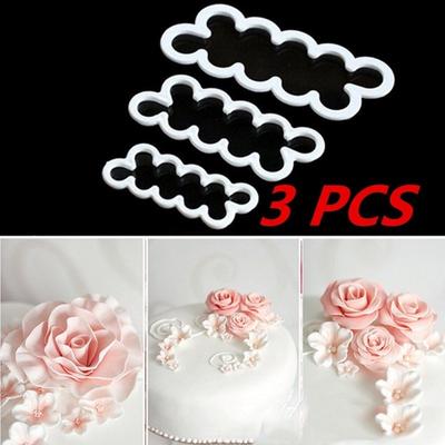 3 Stück/Set Blume Kuchenformen Rose Blume Fondant Ausstecher Kuchen Dekorationswerkzeuge Formen Sugarcraft Keks