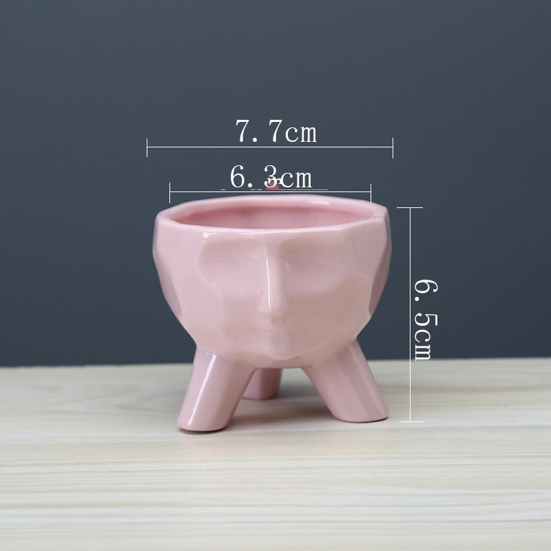 Simple And Creative White Succulent Flower Pot, Home Gardening Plant Ceramic Flower Pot Container