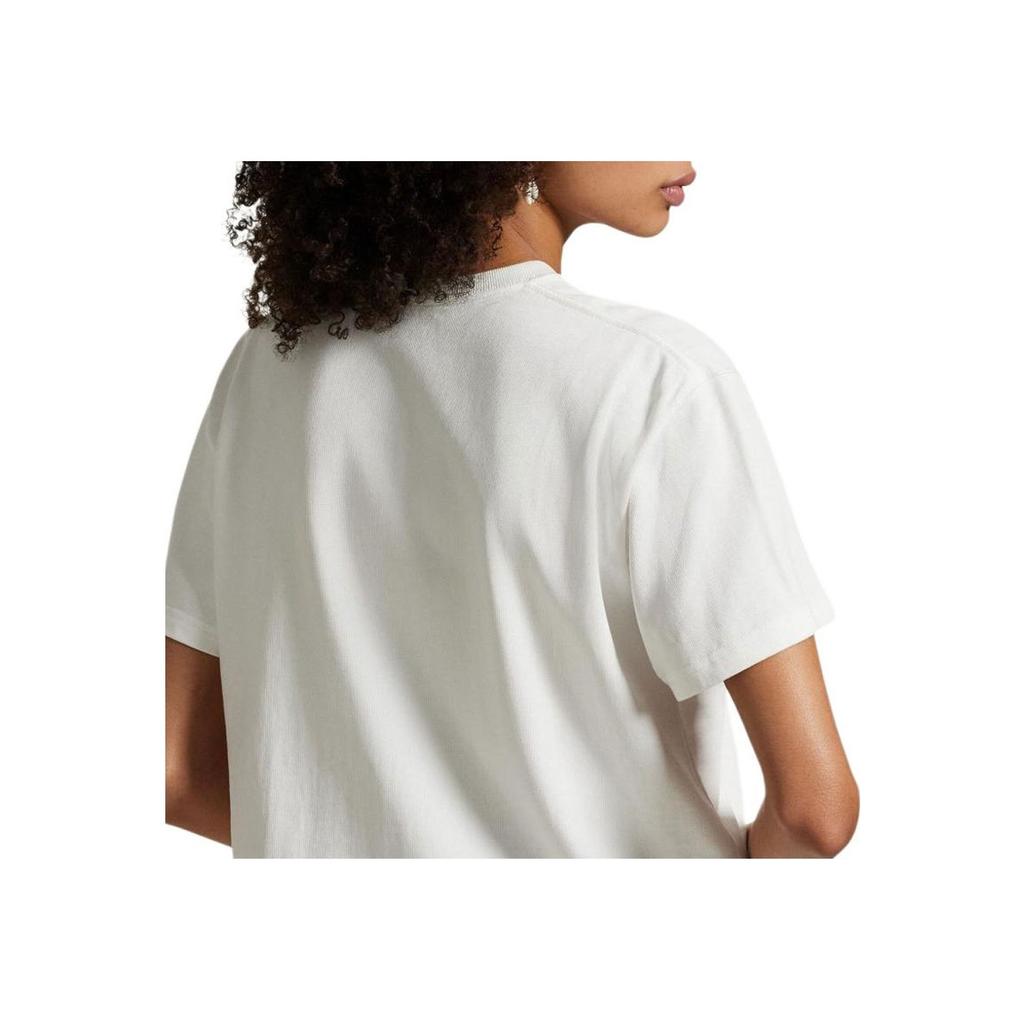 Polo Ralph Lauren Embroidered Short Sleeve T-Shirt Women Tops White 211967104001