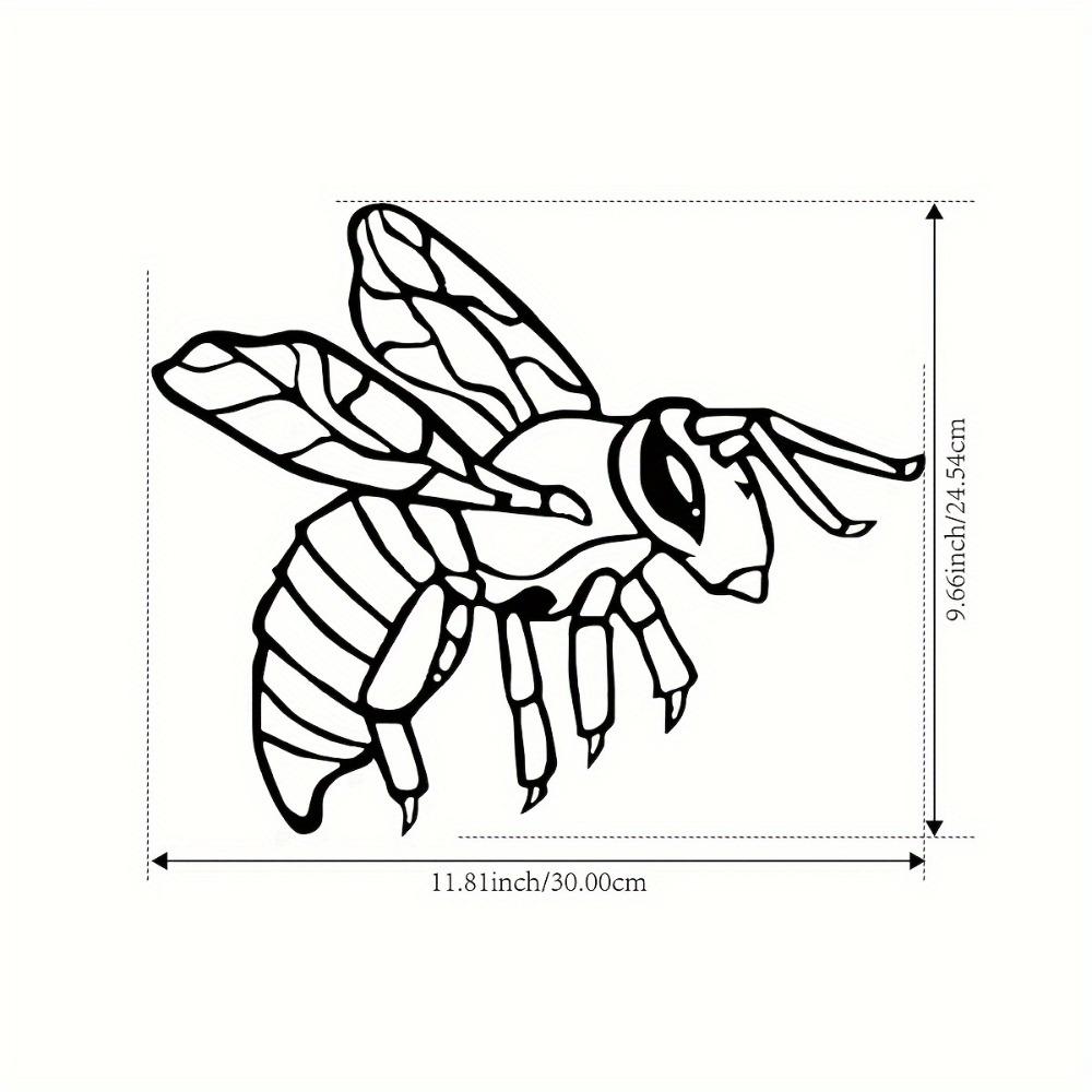 

1pc Metal Bee Wall Art, Iron Bee Outdoor Garden Sculpture, Patio Fence Decoration for Living Room Balcony Indoor Home 12in