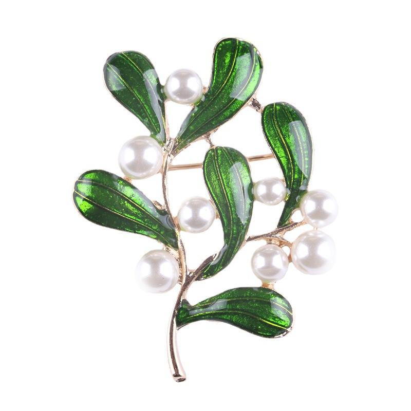 Fashion Match Personality Inlaid Pearl Brooch Corsage Flower Female Jewellery Accessories Long-Lasting Color Exquisite Hypoallergenic Brooch BFF Gift