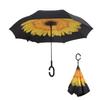 Folding Long Shank Double Layer Inverted Umbrella Windproof Reverse C-Hook Male Golf Umbrella Reverse Umbrellas For Car