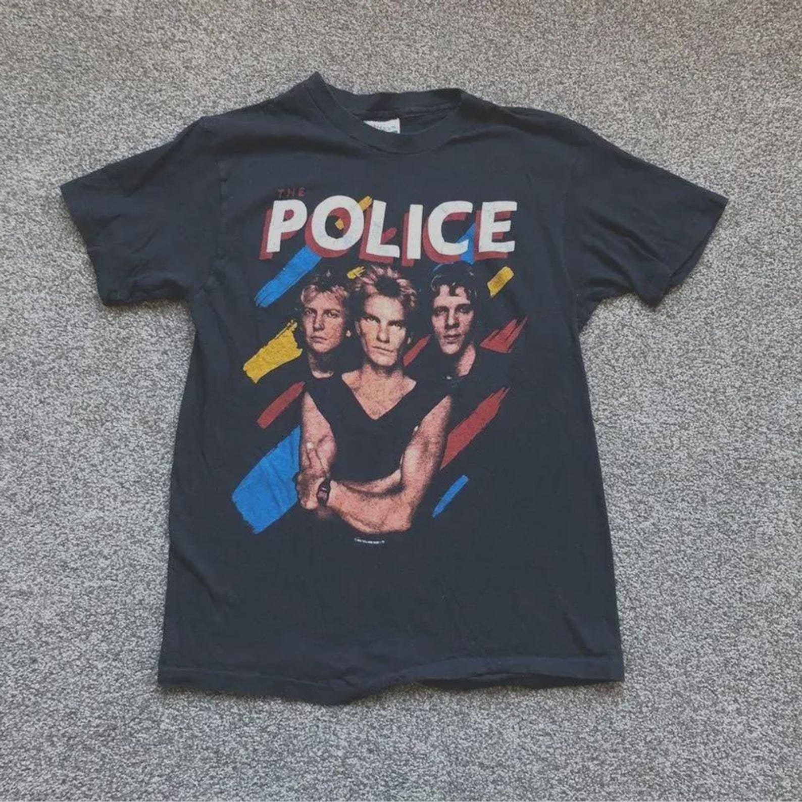Vintage Graphic THE POLICE Concert Synchronicity Band Tour T-Shirt Size S-3XL 3XL