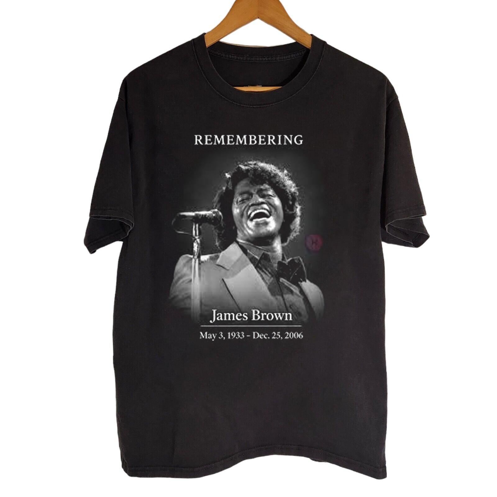 James Brown 1933-2026 Black Cotton Shirt FUll size S-5XL TH113 S