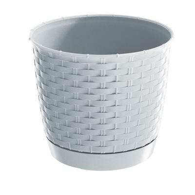 RATOLLA DRLO300 Round Flowerpot with Saucer | White