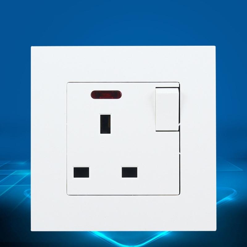 86 Type Panel Wall Power Socket Single Switched Power Socket UK Plug Socket