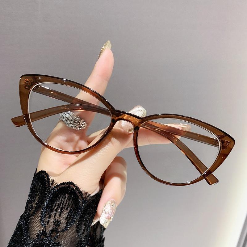 Premium Sense Cat'S Eye Presbyopia Glasses Transparent Lenses Retro Models Simple Anti-Blue Light Reading Glasses For Women