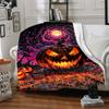 1pc Halloween Pumpkin Blanket, Lightweight Flannel Throw Blanket for Sofa, Bed, Travel, Camping, Living Room, Office, Couch, Chair, and Bed
