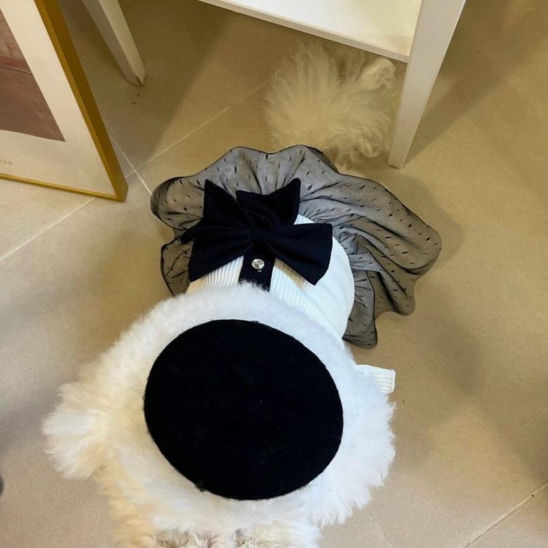 Luxury Dog Dress Summer Puppy Clothes Bow Lace Dog Skirt Cotton Dog T Shirt Girls Dog Costume Chihuahua Bichon Clothing Apparel
