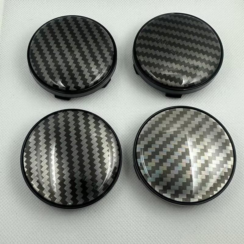 

4Pcs/Set 60mm 3D Carbon Fiber Car Wheel Center Hub Cap Dust-proof Cover Universal Auto Wheel Center Hub Caps Cover Accessories чорний