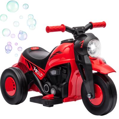 Kids' Electric Motorcycle, 6V Kids' Motorcycle with Music, Bubbles, 2.5-3 Km/h, for Children 2-5 Years
