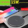 K8 Grid 15W Fast Wireless Charger - Aluminum Alloy Round Desktop QI Mobile Charger