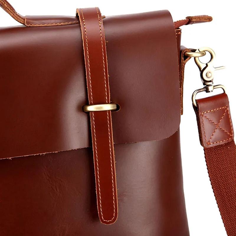 Glatte Vollnarbenleder Herren Aktentasche für Business Luxuriöse Bürotasche Laptoptasche Messenger Arbeitstasche