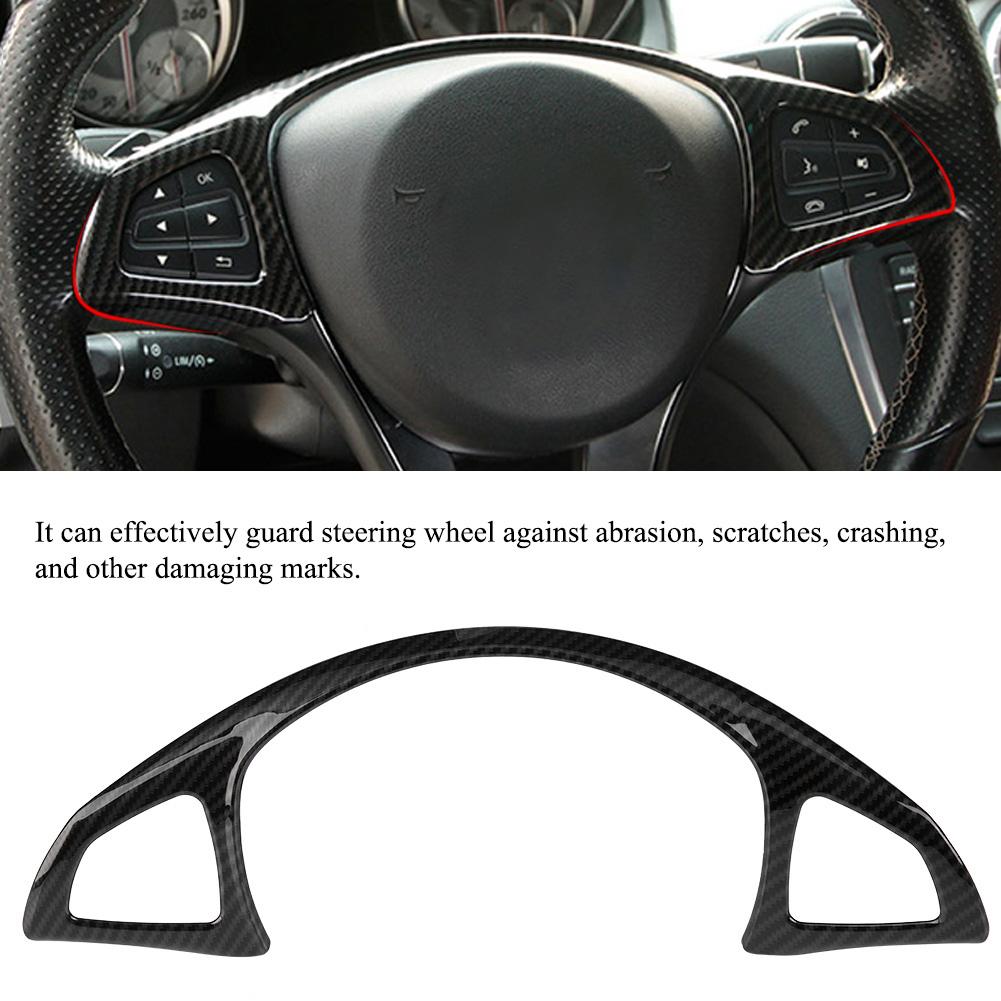 Carbon Fiber Style Steering Wheel Frame Trim for Mercedes Benz C E GLC Class W205 W213 X253