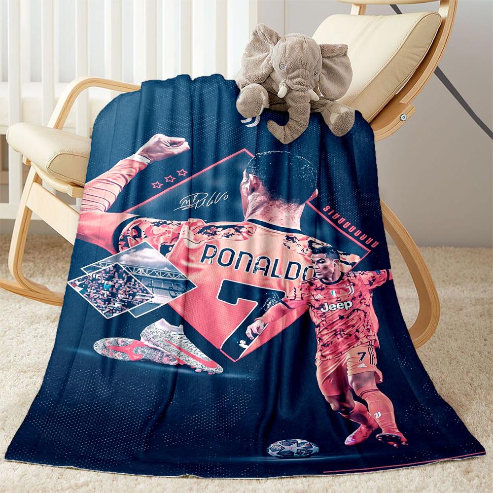 Cristiano Ronaldo Juventus Blanket Soft Warm Cozy Great for Bed Seaside Office for All Seasons Modern Style Best Holiday Gift for Friends Family