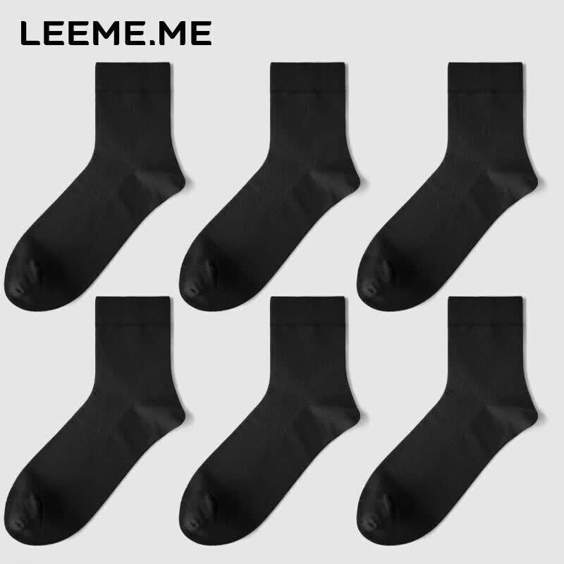 Men s Antibacterial Mesh Mid-Calf Socks One Size