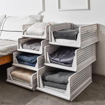 Skříň Skříň Organizér na oblečení Stohovatelná zásuvka Košile Úložný koš Box Plastový Vícevrstvý Stojan na oblečení Úložný nástroj Ložnice