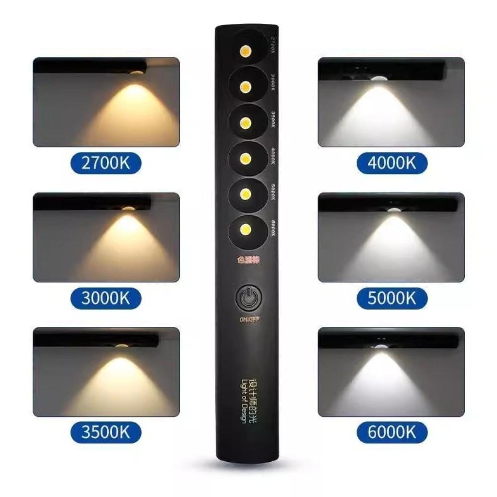 Spotlight Portable Color Temperature Stick 6 Modes Multifunction Designer's Light Rechargeable Handheld