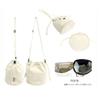 Pearlona Miffy Rabbit Shoulder Bag, Drawstring Shoulder Bag, Shopping Bag, Black and White, Small, with Pocket, Perfect for Commuting To Work or