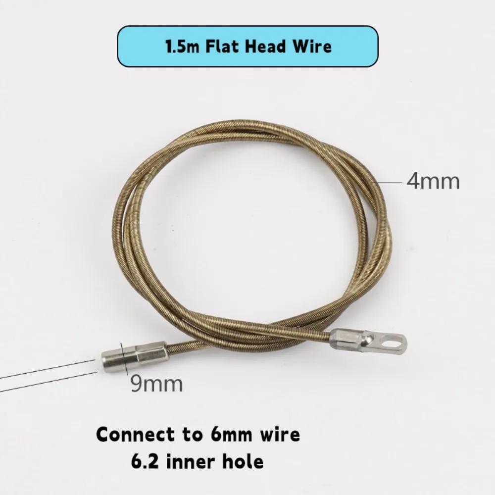 Carbon Steel Wire Puller Connector Head Connect To 6mm Wire Cable Puller Accessories Automatic Thread Guide Electrician Tools
