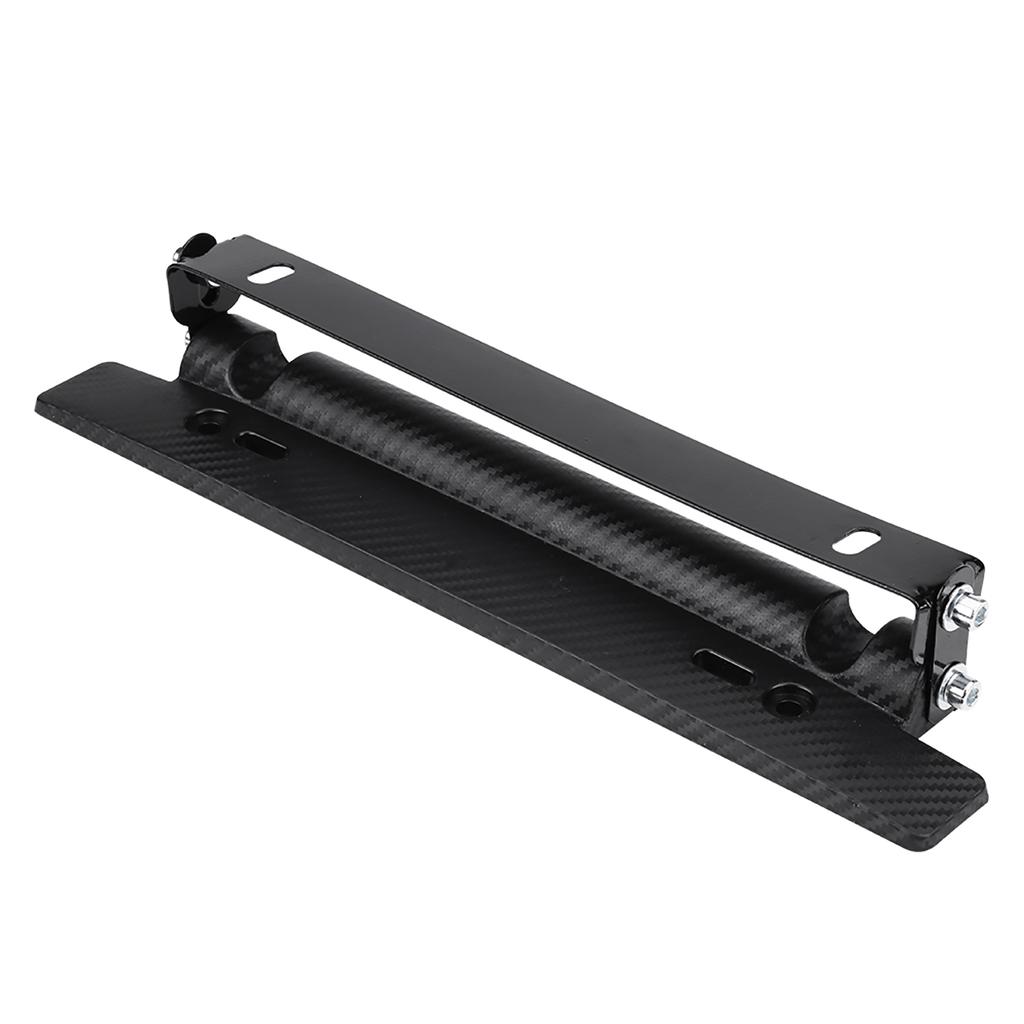 Car License Plate Holder Carbon Frame Mount with 180 Degrees Angle Adjustment for Most Cars Front or Rear Installation