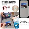 For iPhone 17 Pro Max Case Compatible with MagSafe RFID Blocking Leather Wallet Cover with Rotating Ring Kickstand