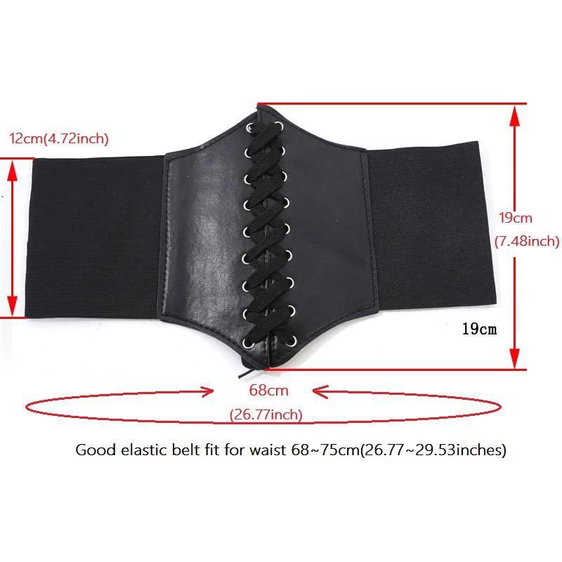 Elegant Palace-Style Wide Waist Belt: Fashionable Elastic Body-Shaping Dress Accessory