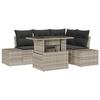 VidaXL Ensemble de canapé de jardin 5 pièces avec coussins gris clair en osier synthétique 3357915