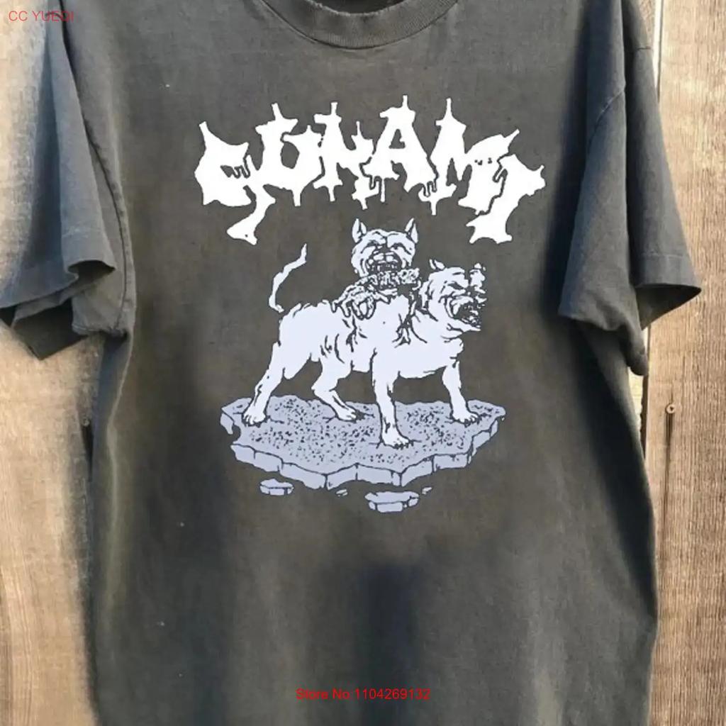 Sunami Hund Rock Tour Kurzarm Anthrazit Farbe Hemd Kv31938 Vintage Lässig Unisex Oberteil Für Jeden Tag Mode
