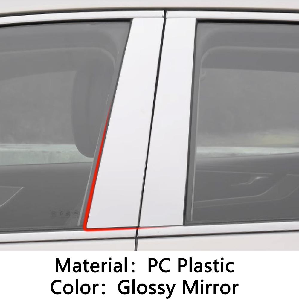 Car TPU/Glossy Mirror Pillar Post Cover For Kia K4 2014 2015 2016 2017 2018  Door Trim Window Sticker Accessories 6pcs