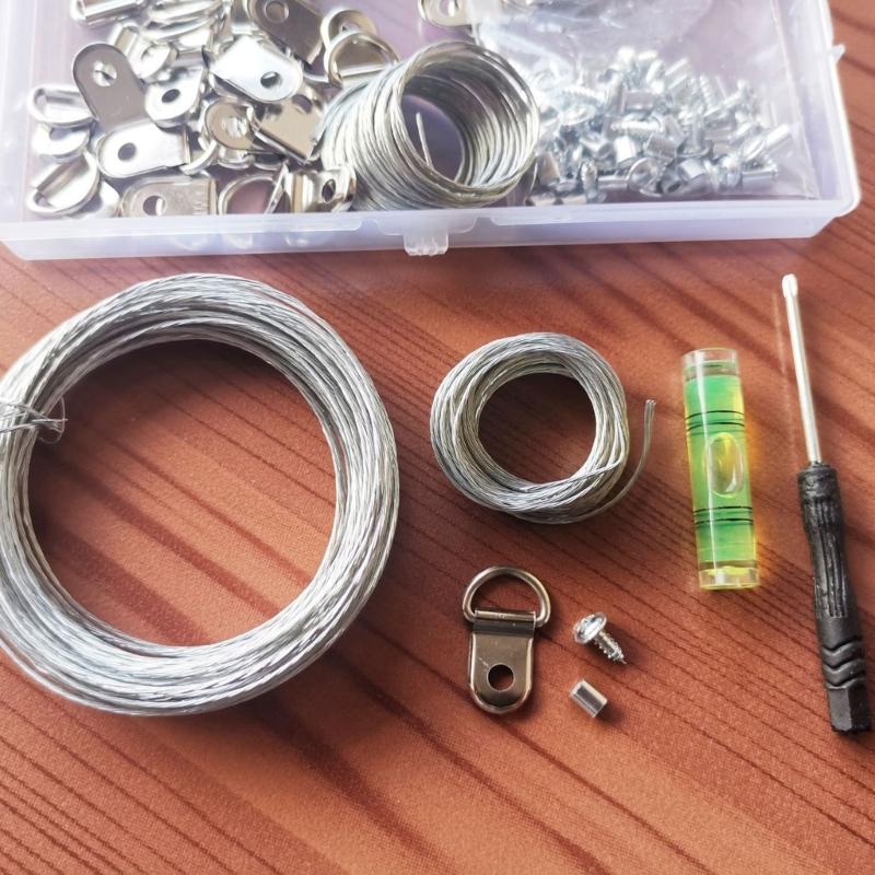 105pcs Professional Grades Hangings Kits Comprehensive Kits for Picture Frame Photo Hangers Photos Tool with screws