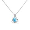 Creative Hollowed Lotus Glow In The Dark Pendant Necklace Luminous Jewelry Chain