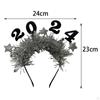 Happy Year Headband Decoration Women and Girls Glitter Star Sequins Hairbands for